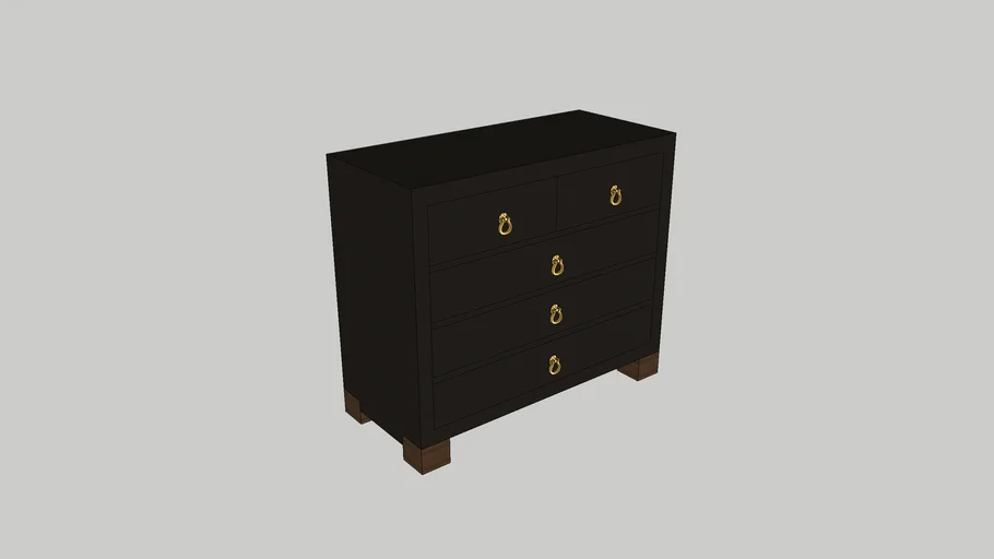black leather cabinet chest | 3D Warehouse
