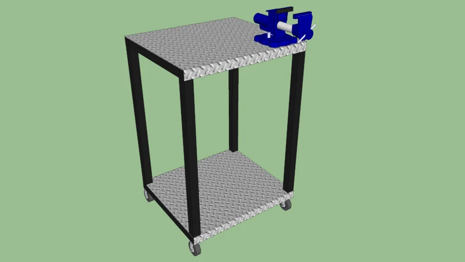 Mesa de trabajo con tornillo de banco