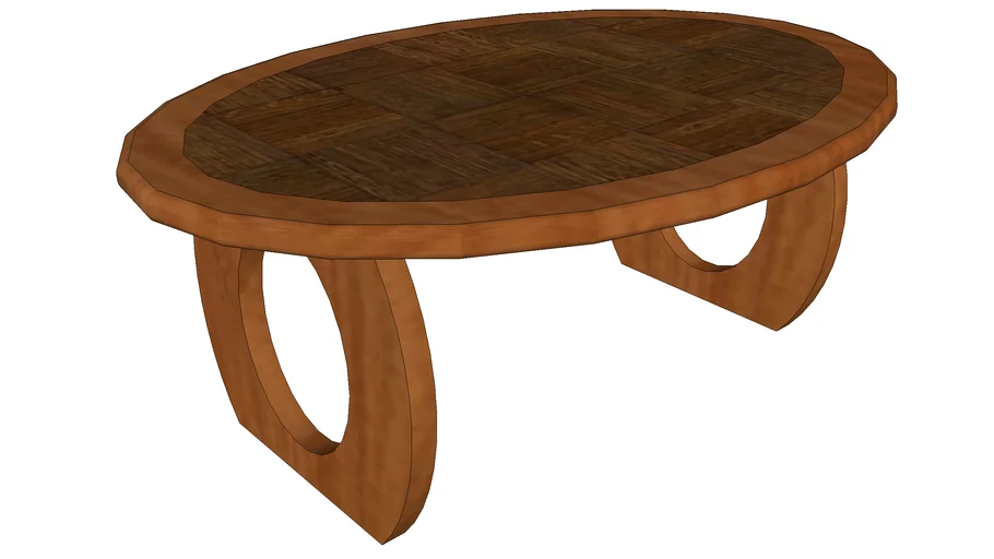 coffee table wood oval