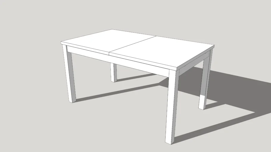 IKEA BJURSTA (140 x 84 cm) white table / IKEA BJURSTA table blanche 