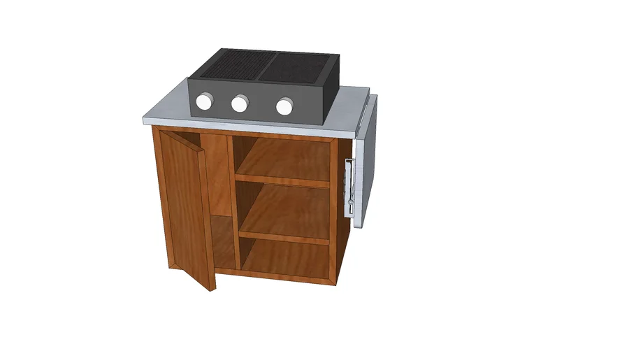 barbecue unit - folding side