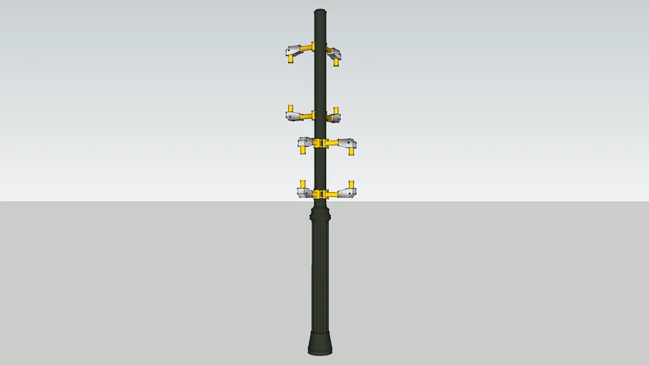 Traffic signal pole for 8-inch signals