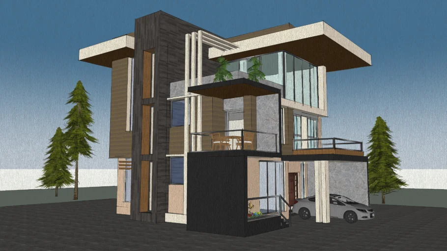 modern residence building/house