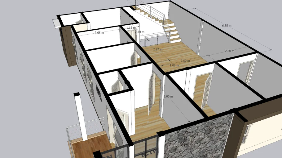 simple house with rooftop design....