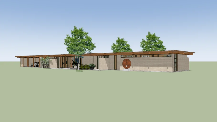 Adobe Post and Beam House