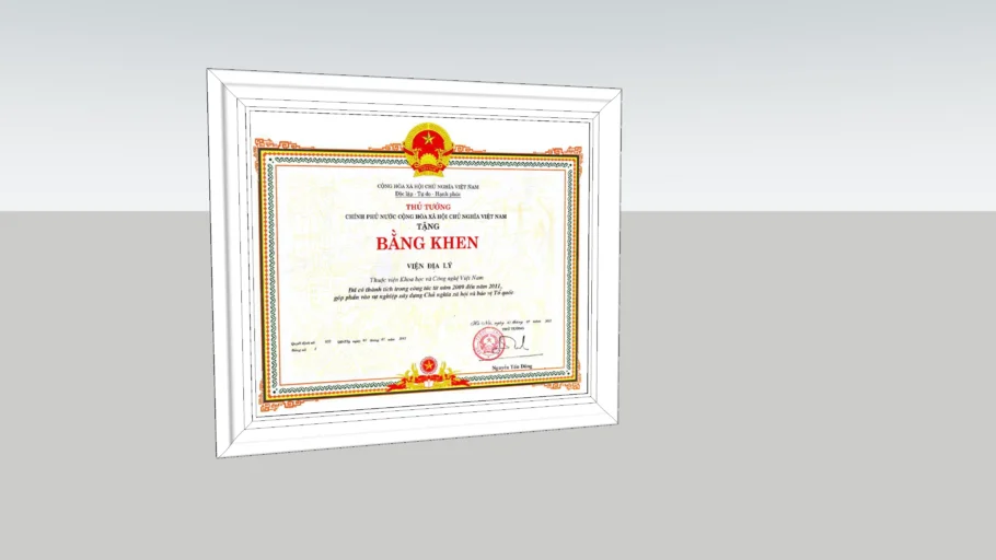 bằng khen thủ tướng