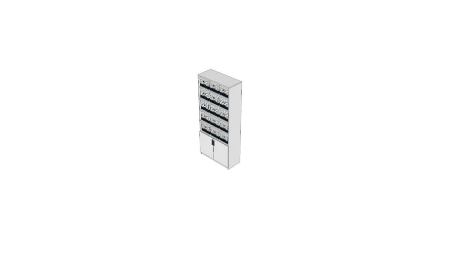 Storage boxes cabinet 96x42x18