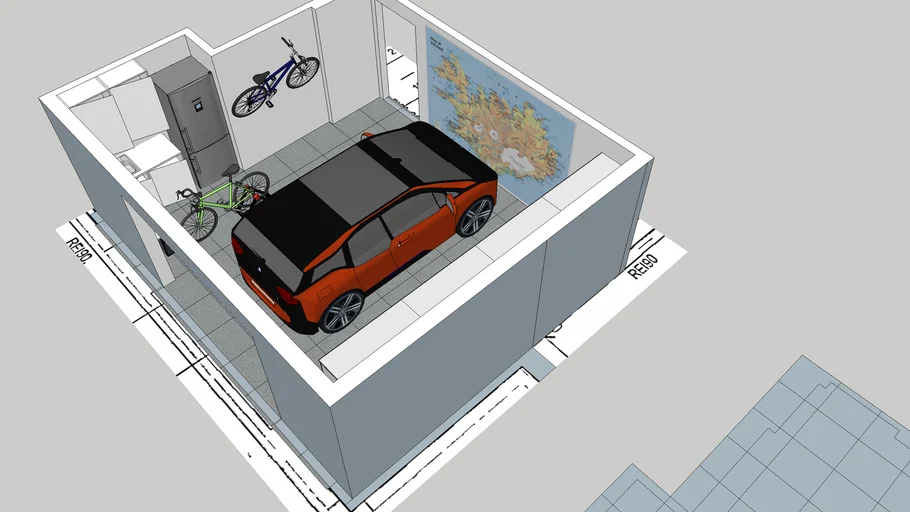 Garage layout, inside