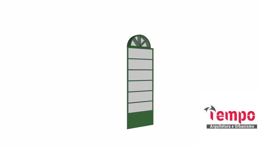 Porta antiga arqueada arco aco aço aluminio alumínio metálica metalica