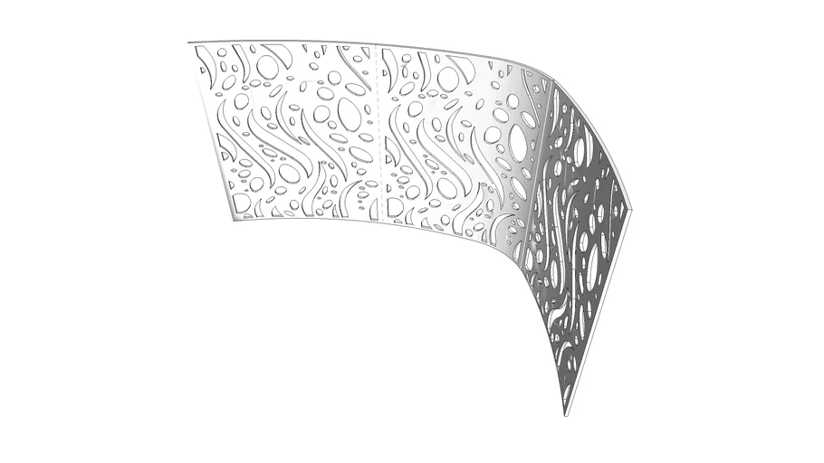Curved partition wall