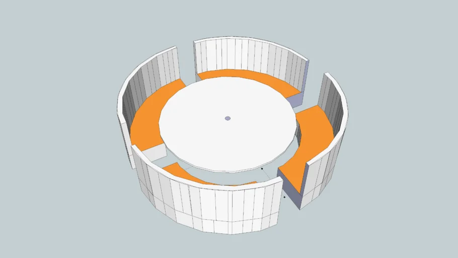 Round table with chairs