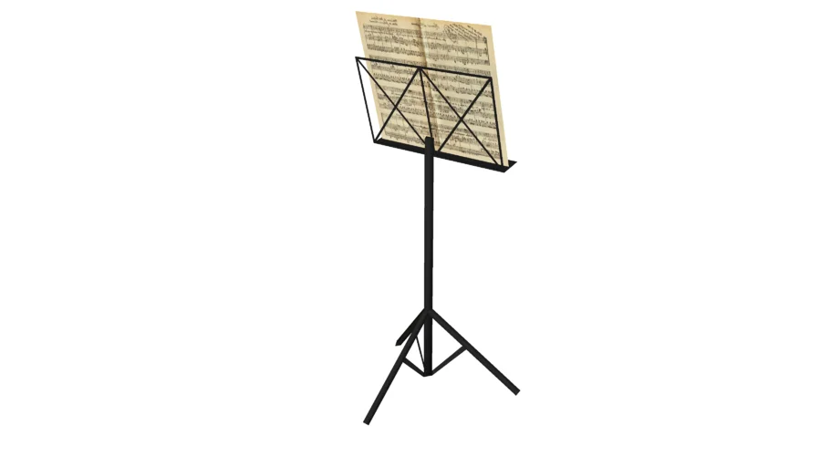 Partitura musical com estante / Musical score with stand