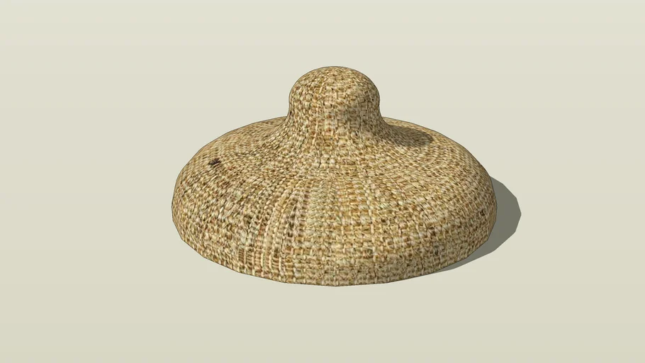 Rice Picker's Hat - plain weave