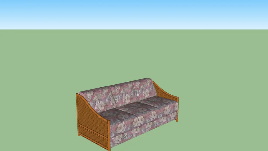Rattan Hide-a-bed