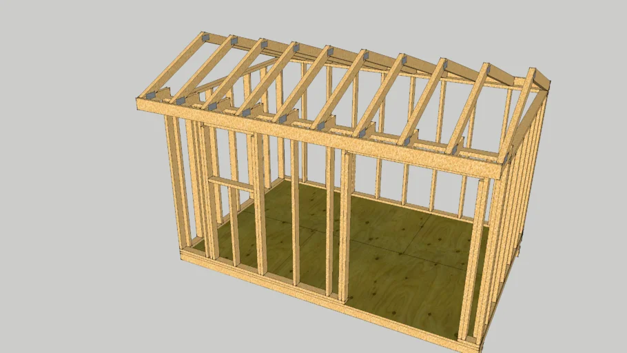 Saltbox Storage Shed | 3D Warehouse