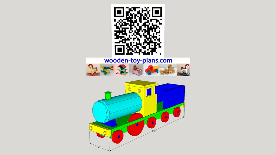 Toy train locomotive plans