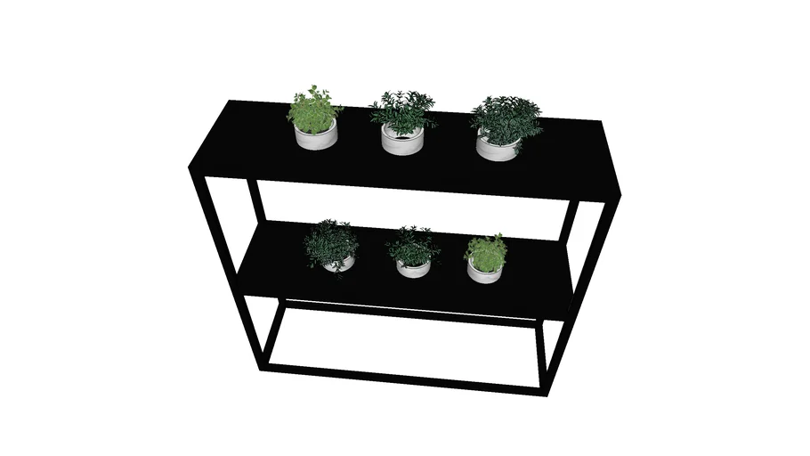 sidetable with plants