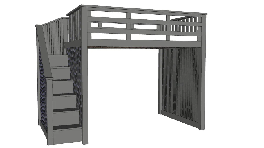 Pottery Barn Catalina Stair Double Loft Bed