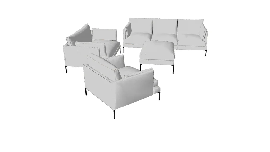 Living Room Modern White