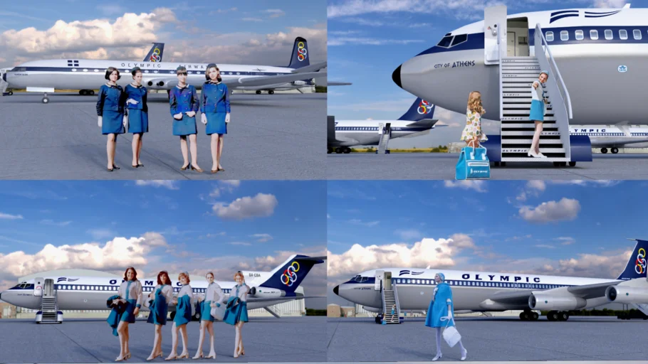 OLYMPIC 1960s Fleet: Comet 4B Boeing 707-320 Boeing 720 and Boeing 727-200