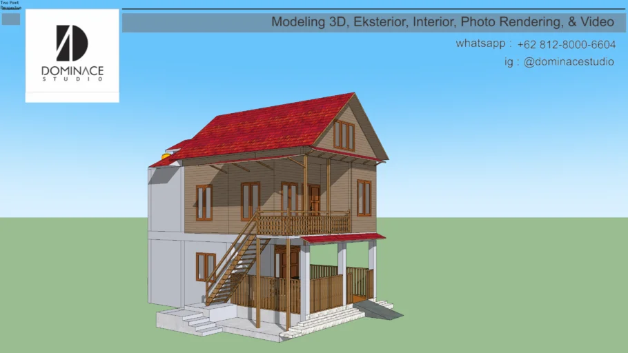 Villa kayu Semi 2 lantai | 2021