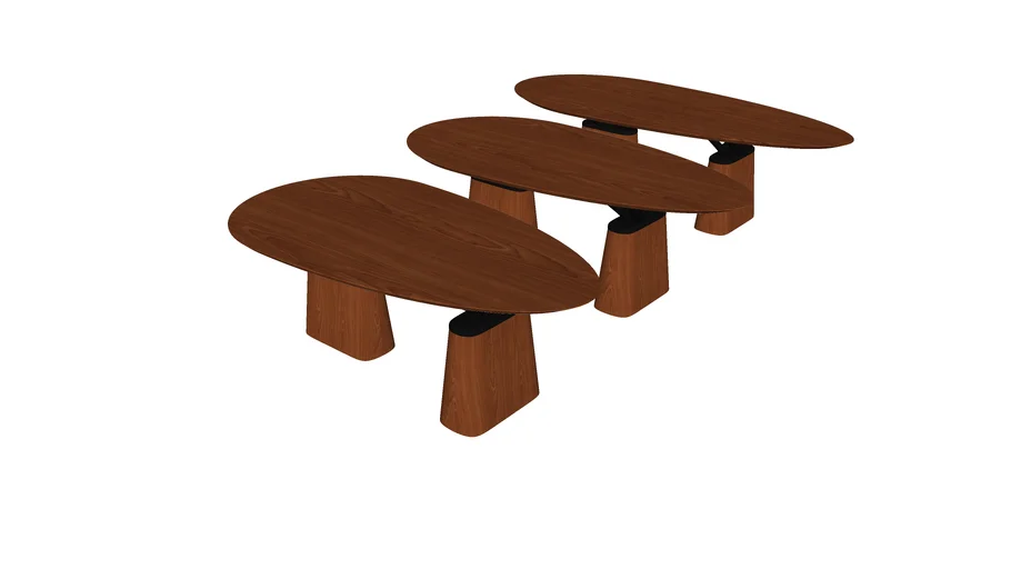 Mesa de Jantar Lugano Orgânica 2 Bases - Msul