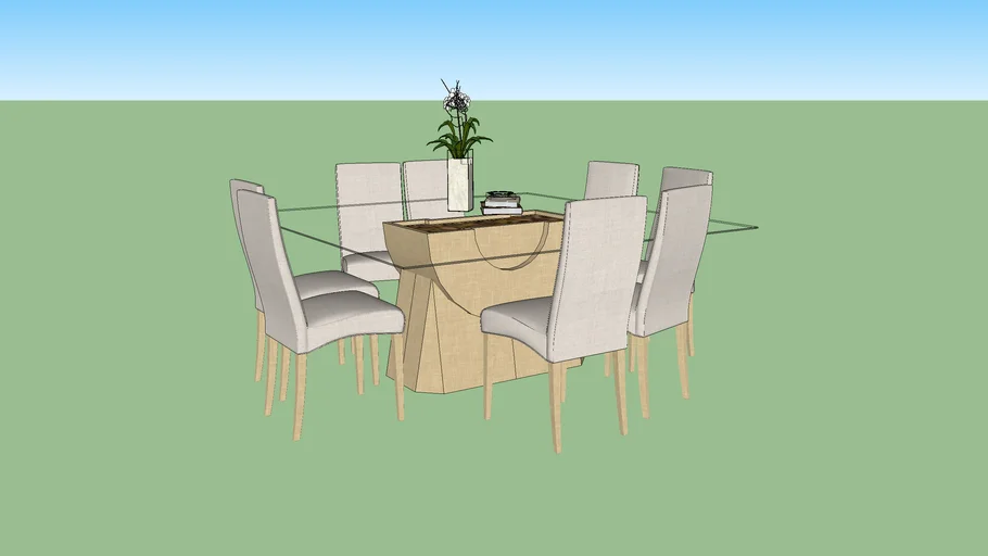 CONJUNTO DE MESA PARIS 8 LUGARES