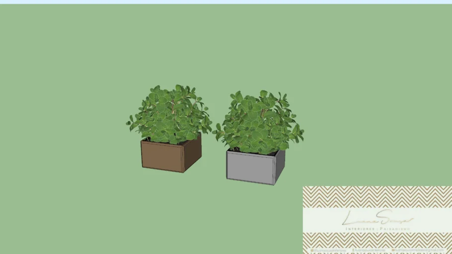VASO PLANTAS ESPELHO BRONZE E CRISTAL VRAY