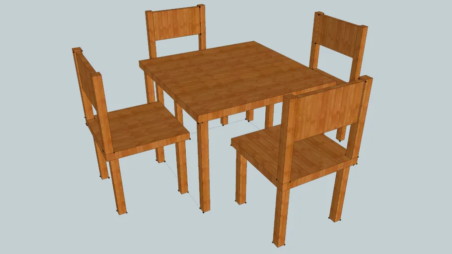 Mesa con 4 sillas / Table with 4 chairs