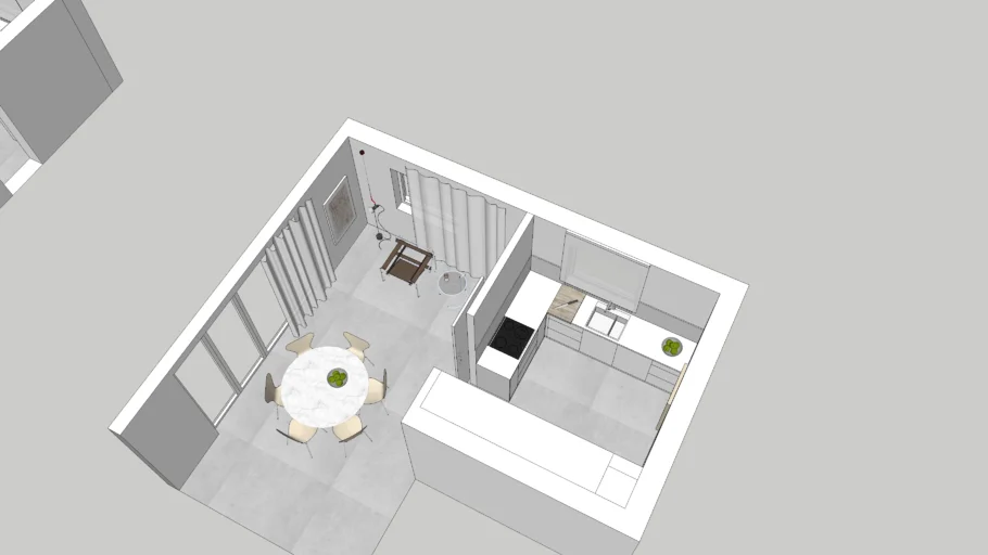 Spazio Willer - design for a kitchen and dining area in a mid century bungalow in Heidelberg