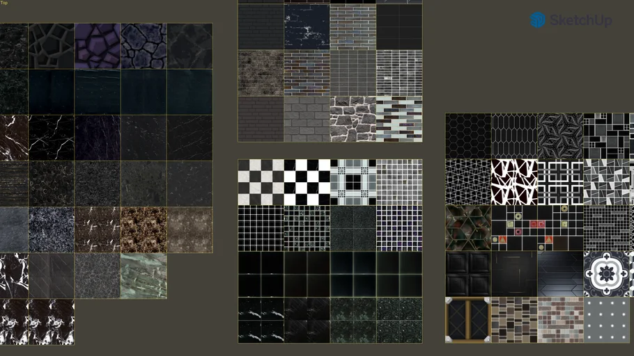 Updated! Black Materials texture pack | 3D Warehouse