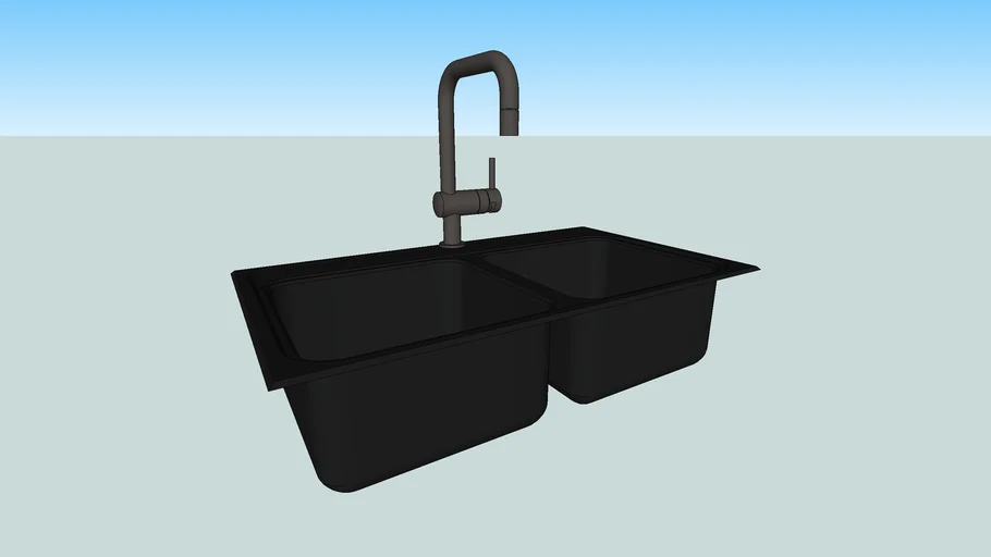 Lavello due vasche con mix