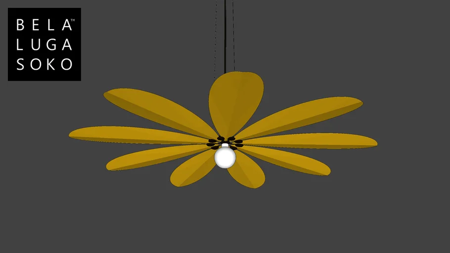 Pendant lamp _ MAGNOLIA 1,7m Gold Mirror _ light fixture