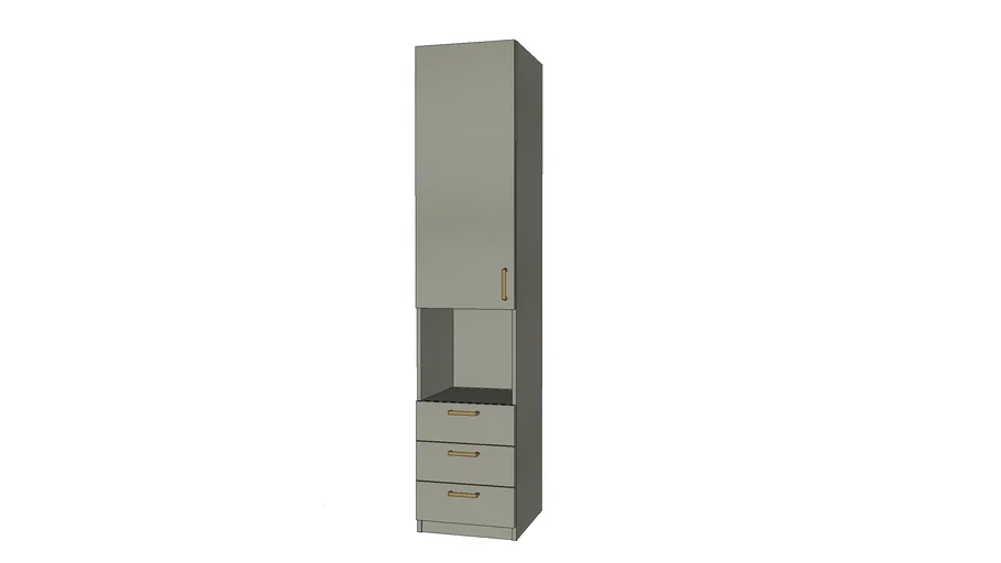 3-in-1 Narrow Wardrobe (18" Wide)