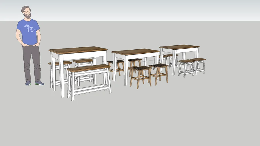 cafe bar table | 3D Warehouse