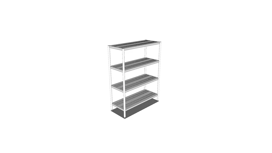 Punch Rack 4 Tiers 1200 | 3D Warehouse