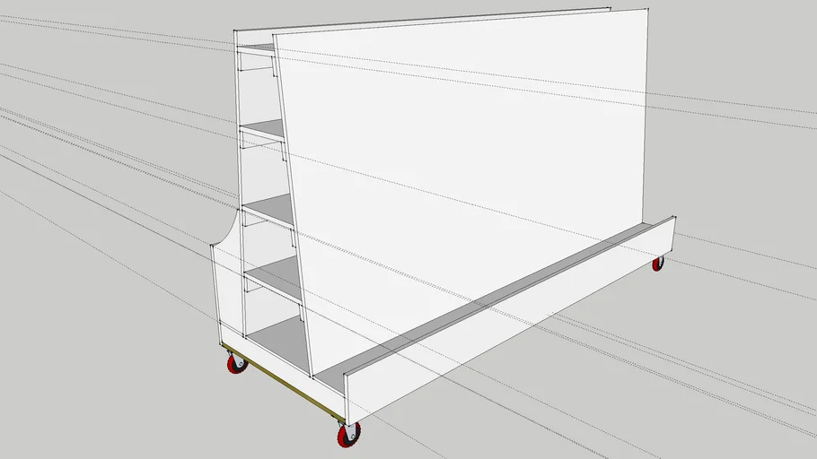 mobile wood storage cart