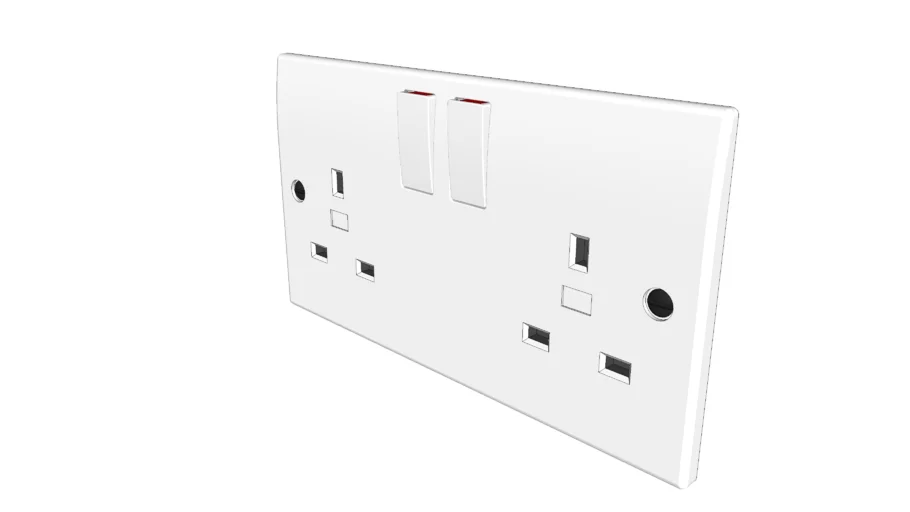 MK 2-Gang Socket Outlet