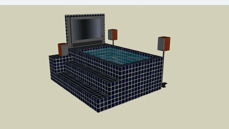 Hot Tub With 48in TV and Speakers