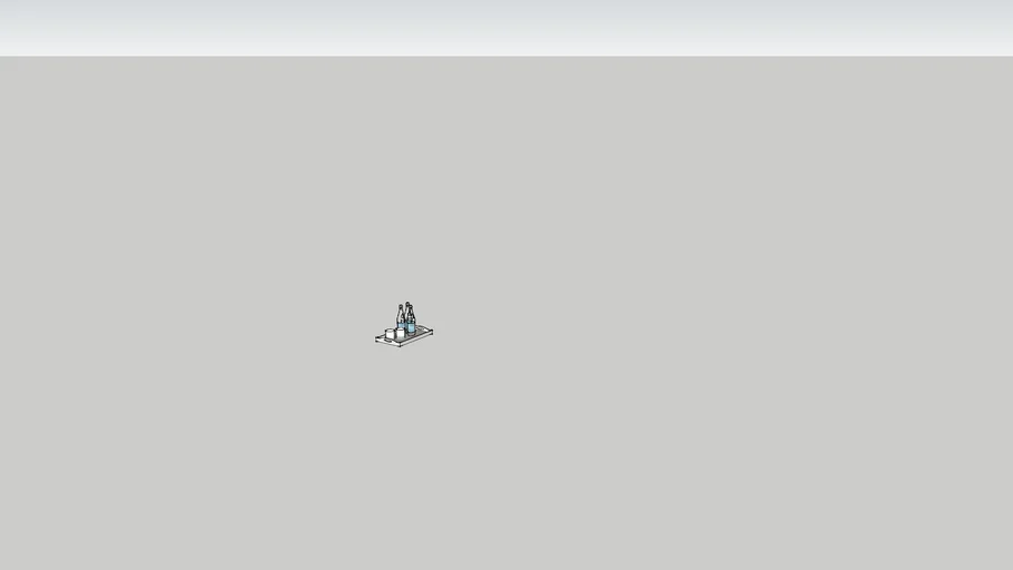 Tray with water and glasses