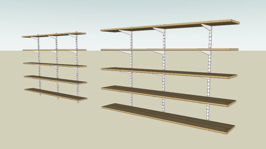 Estanteria de madera con mensulas