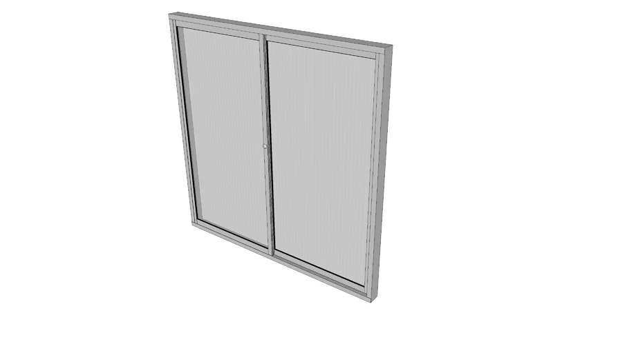 janela de aluminio (100cmX100cmX5cm)