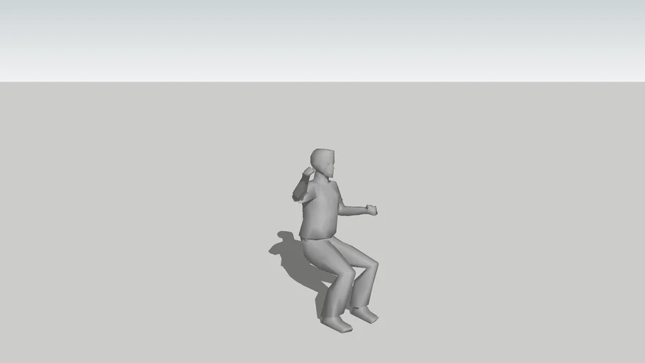 3d Man waving from car