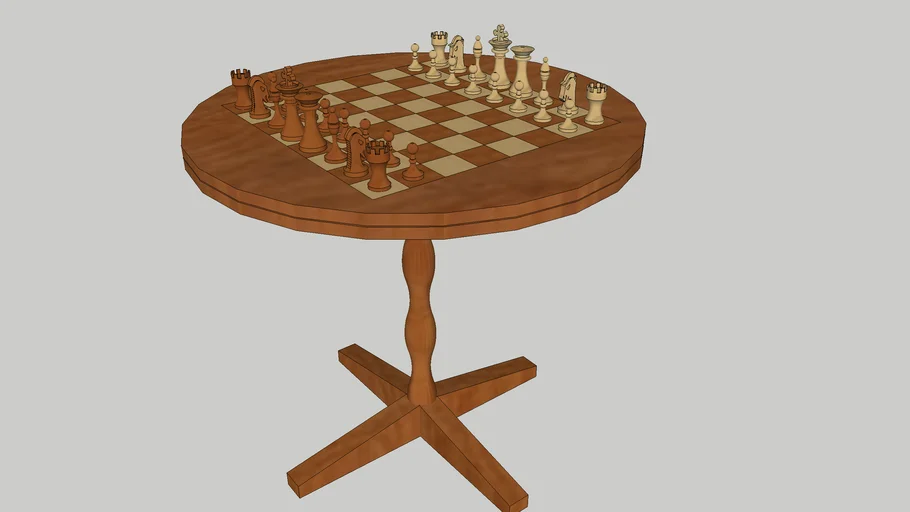 chess wood table