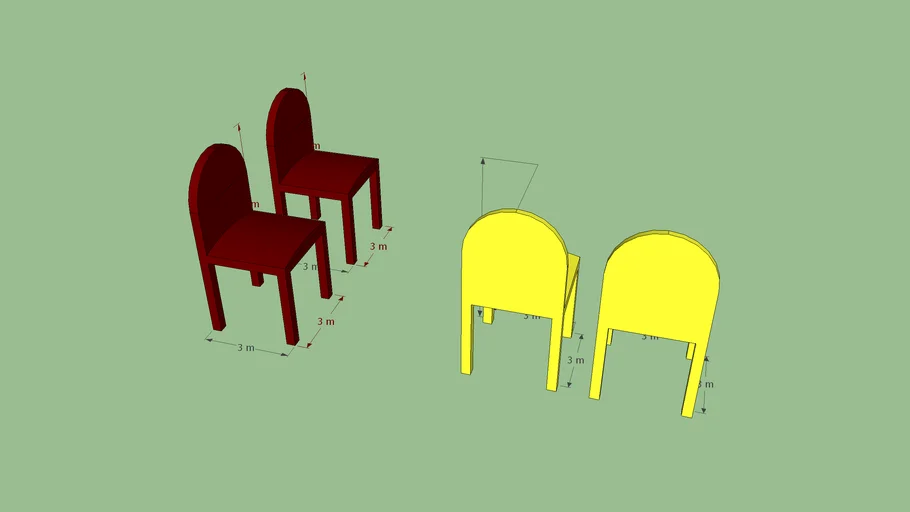 Sketchup Modelado de Silla