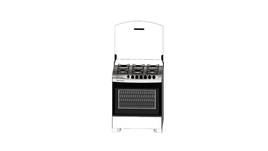 Fogão 6 bocas - BRASTEMP - (90cmX76cmX60cm)