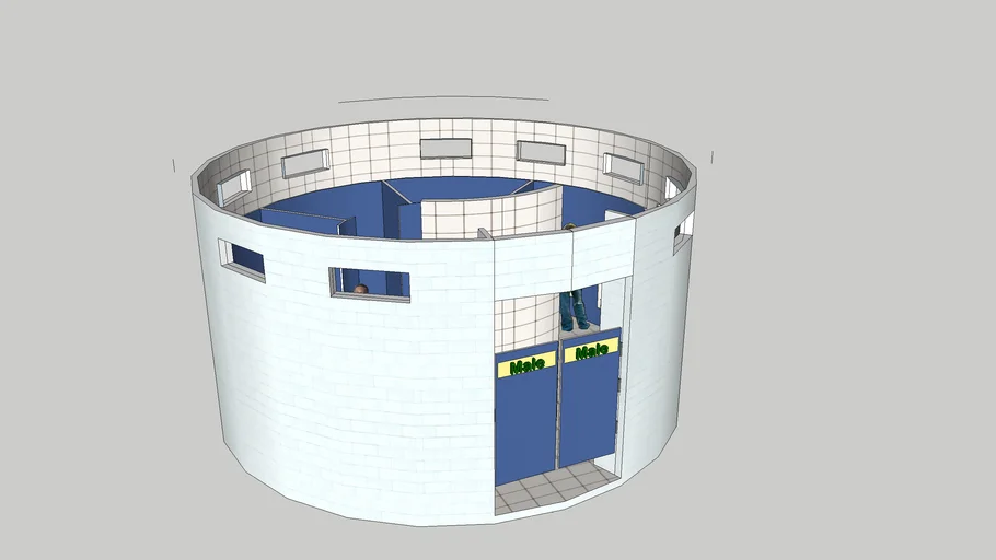 Circular public bathroom Male