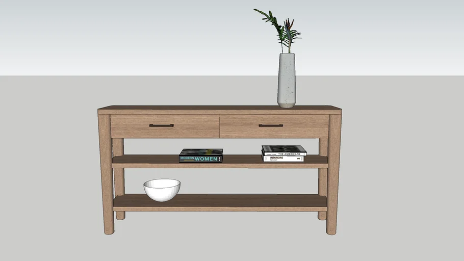 Natural Wood Console
