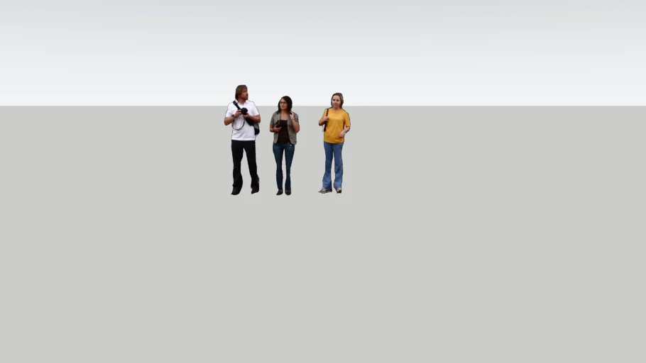 People 3 x Standing Spectators