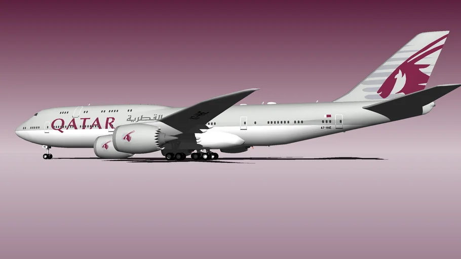 Qatar Amiri Flight Boeing 747-8KB/BBJ A7-HHE (Qatar Airways Livery 2016) (Wi-Fi Dome)